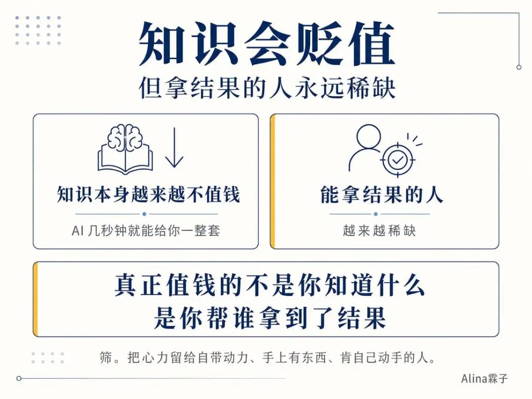 知识会贬值,拿结果的人稀缺