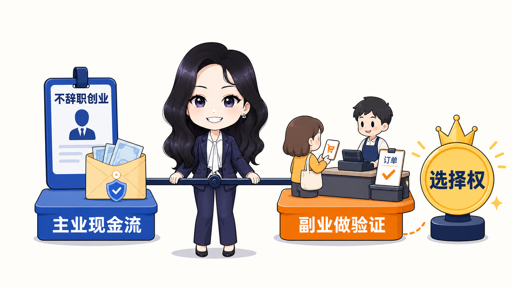 不辞职创业:保住主业现金流,同时用副业验证换来选择权